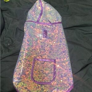 Sequin Dog Raincoat with Hood